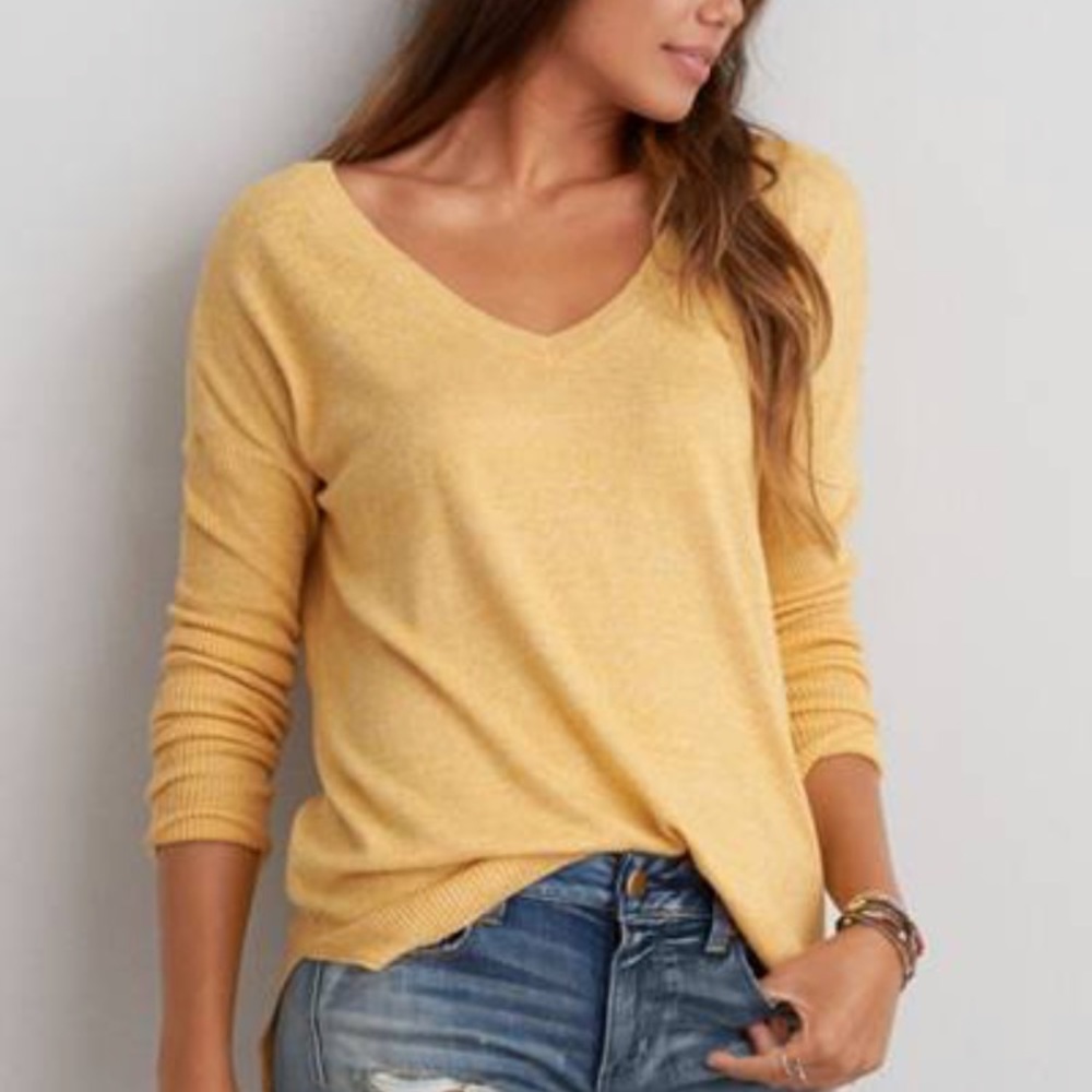 Yellow American Eagle Sweater
